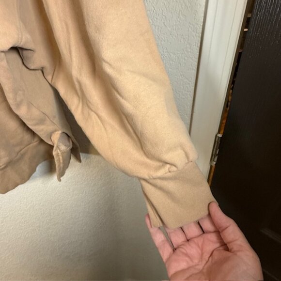 American Eagle This Feels Seriously Huggable Tan Keep Smiling Hoodie Size XL - Picture 4 of 10